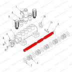  Шток пневмораспределителя пятиходового правого V524, V526, V526U мни (5)