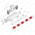  Проставка пневмораспределителя пятиходового V521, V524, V526, V526U, V624, V626, V626IT, V730 мни (4)