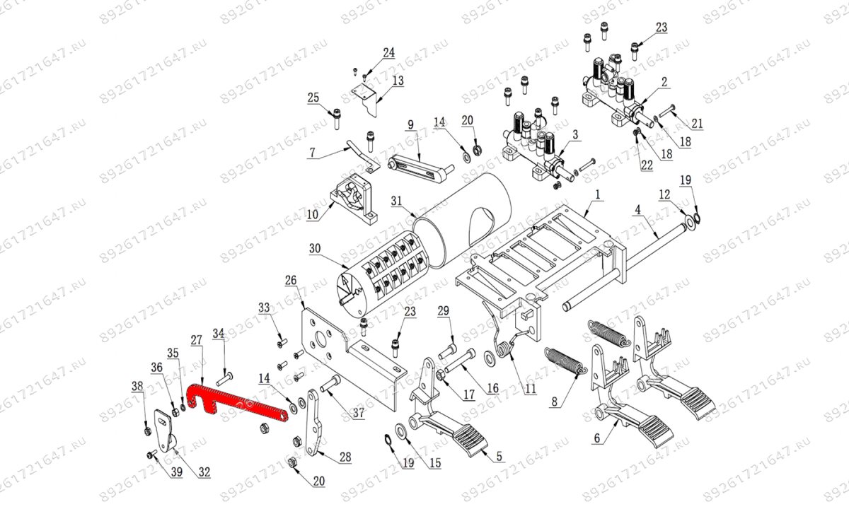  Соединительная пластина переключения скорости стола V526.380 (0)