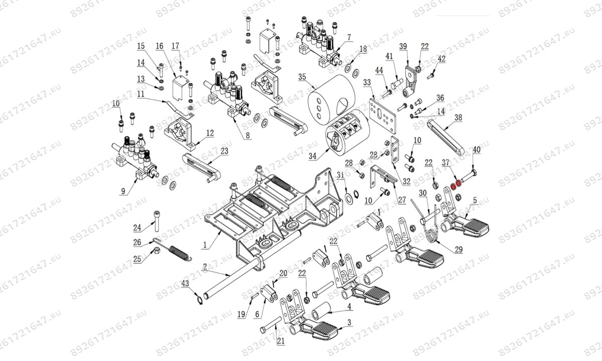  Втулка болта шатуна соединительной пластины V624.220, V626.220 (0)