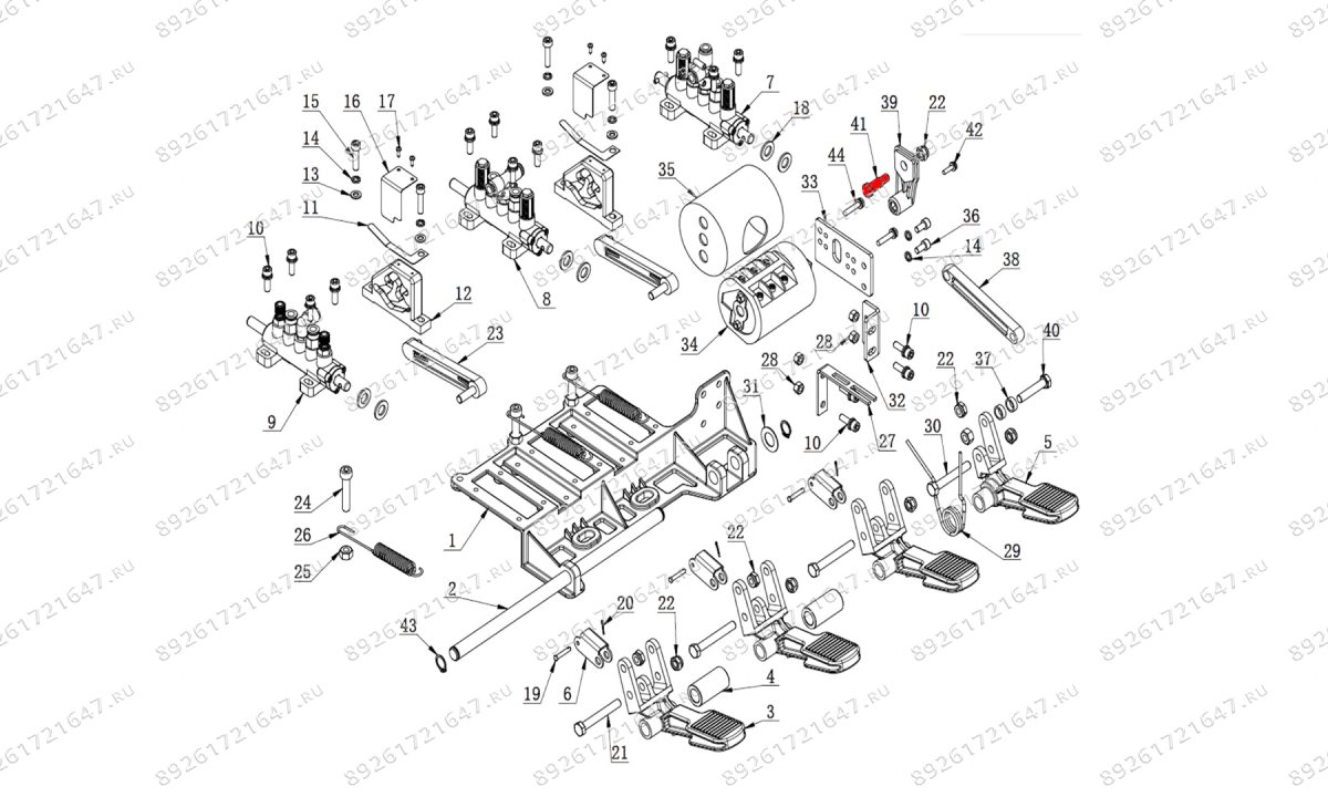  Болт тяги переключателя реверсивного V521, V624.220, V626.220 (0)
