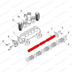  Шток пневмораспределителя пятиходового правого V521, V624, V626, V626IT, V730 мни (0)