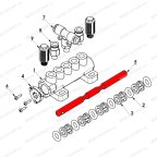 Шток пневмораспределителя пятиходового центрального и левого V521, V624, V626, V626IT, V730 фото