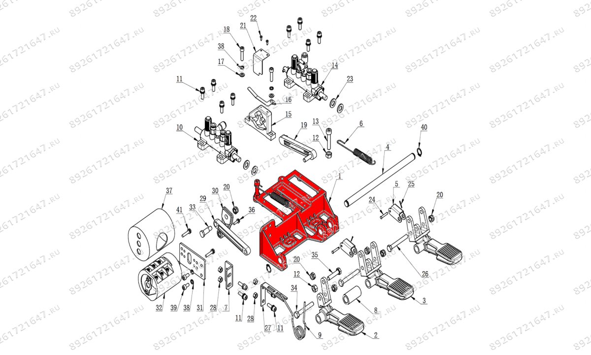 Корпус педального узла V521 (0)