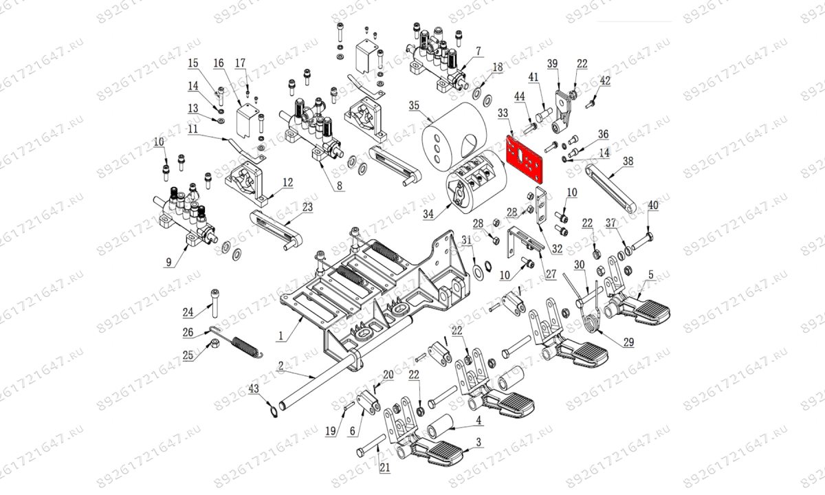  Панель переключения скорости стола V521, V524, V526.220, V526U, V624.220, V626.220 (NEW) (0)