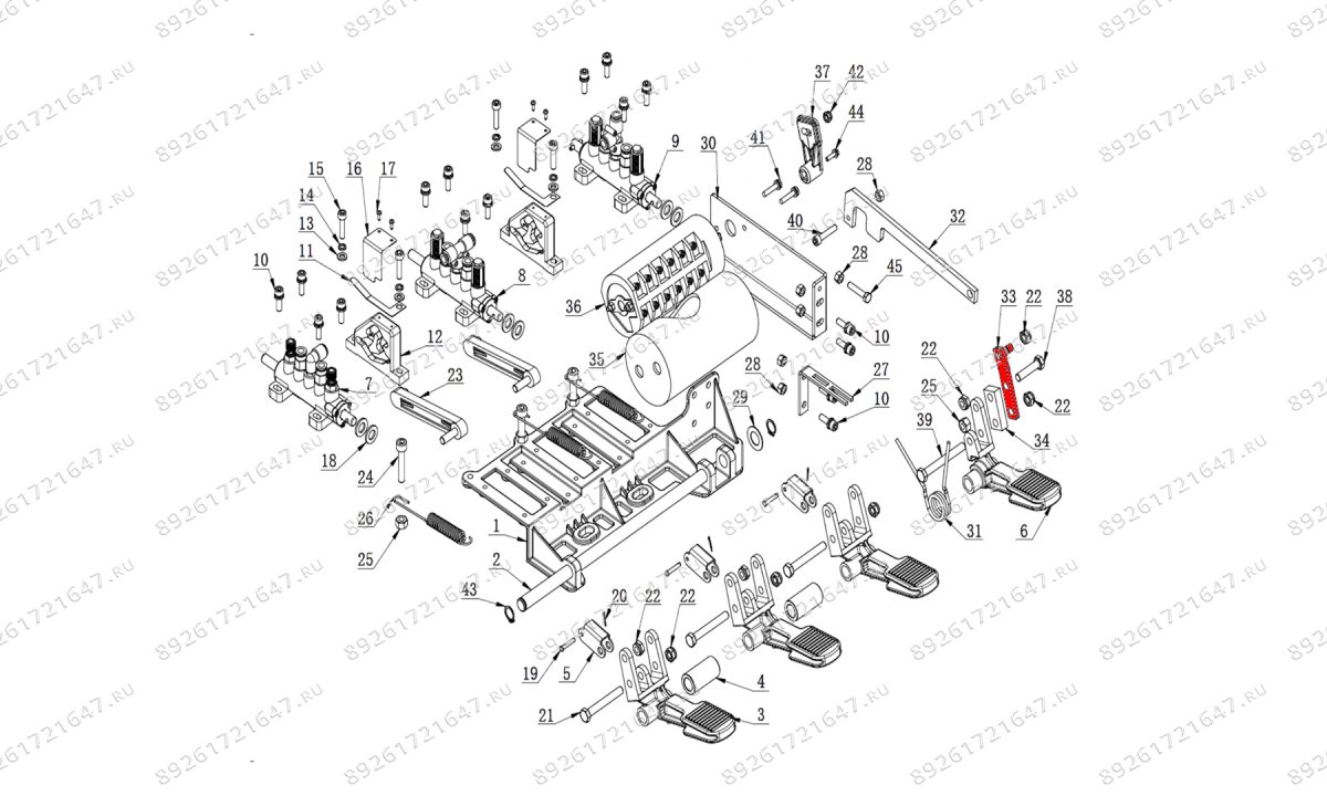  Шатун соединительной пластины переключения скорости стола V624, V626, V626IT, V730 (0)