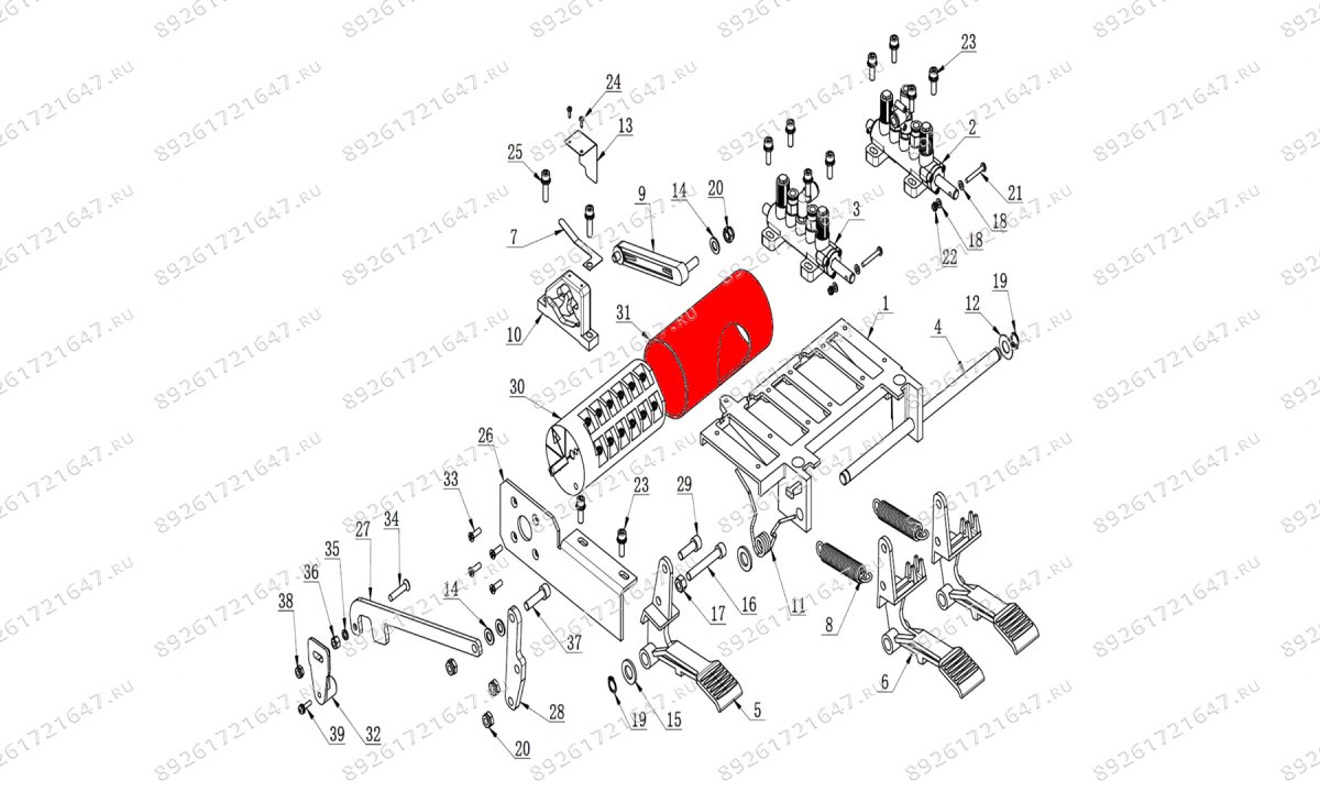  Корпус переключателя реверсивного двухскоростного V526.380, V624.380, V626.380, V626IT, V730 (0)