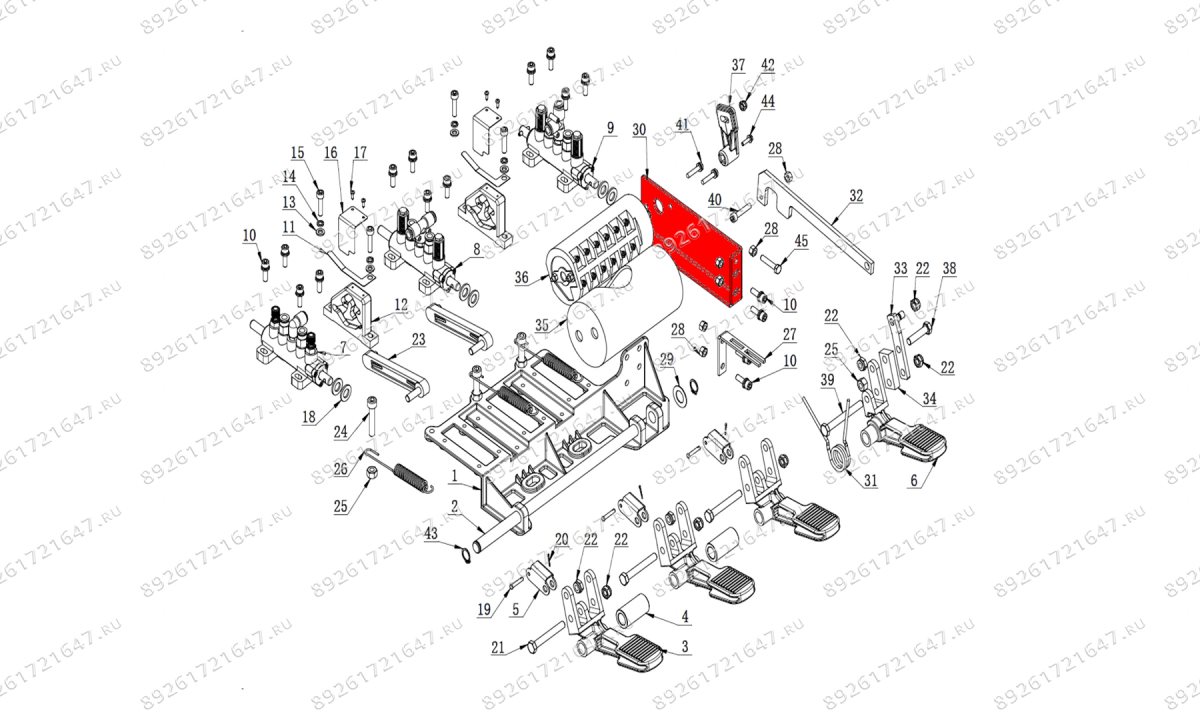  Панель переключения скорости стола V624.380, V626.380, V626IT, V730 (0)