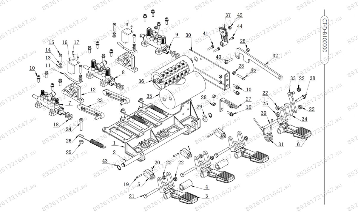  Педальный узел в сборе двухскоростной V626.380, V626IT (1)
