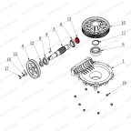  Крышка червячного вала двигателя V521, V524, V526, V526U, V624, V626, V626IT, V730 мни (4)
