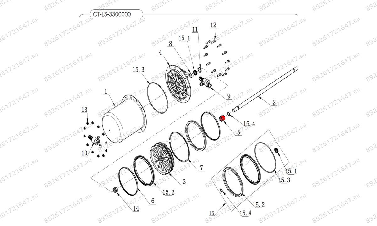  Втулка штока цилиндра отжима V730 (0)