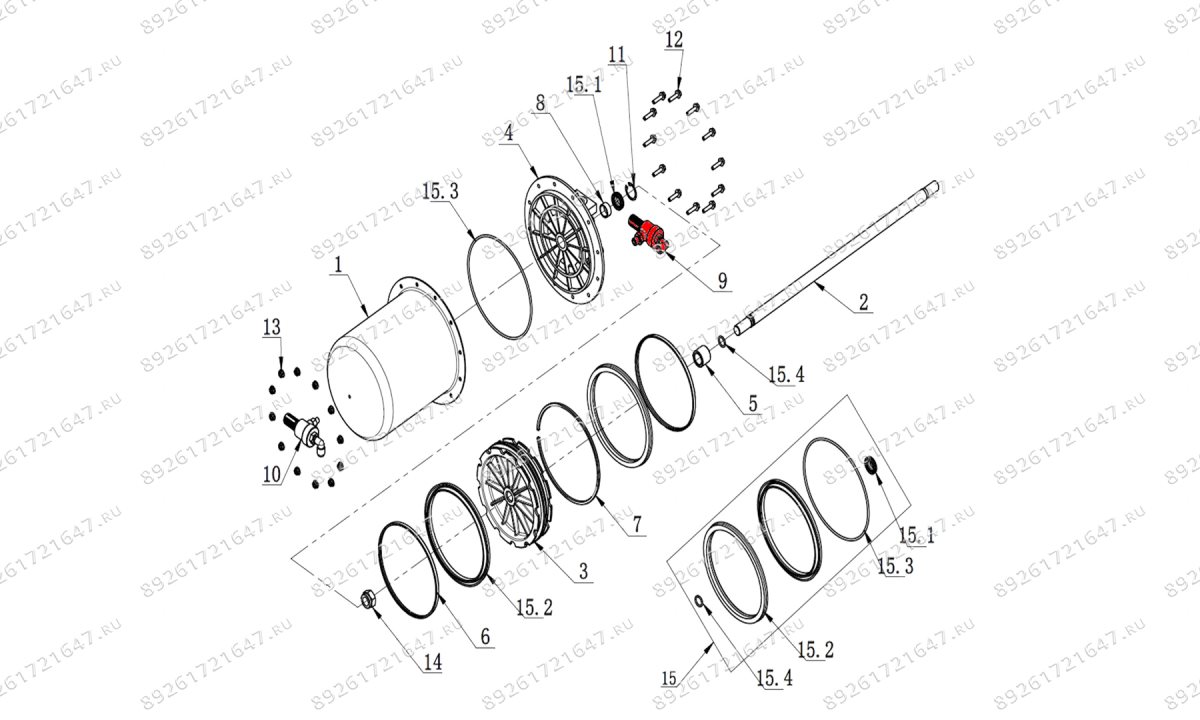  Клапан быстрого сброса крышки цилиндра отжима V730 (0)