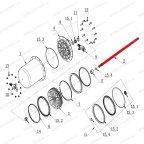  Шток цилиндра отжима 445мм V730 мни (0)