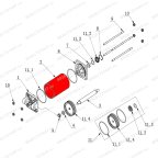 Цилиндр монтажной колонны (гильза) D80 V624, V626, V626IT, V730 фото