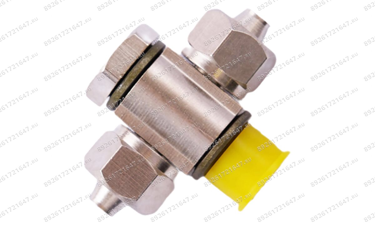  Фитинг цилиндра зажима цанговый тройной 1/8