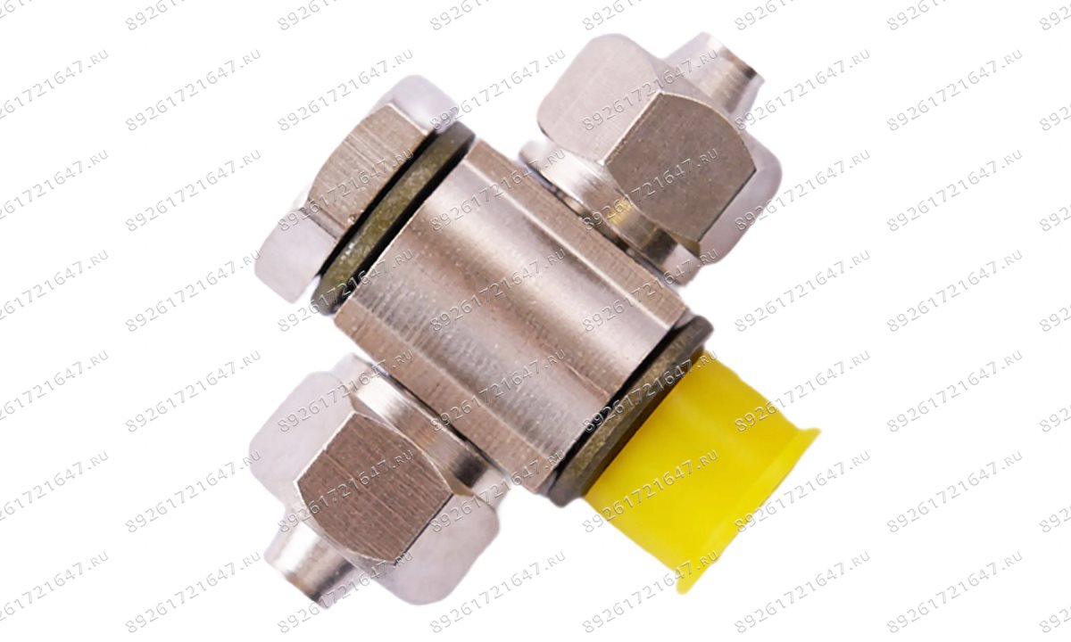  Фитинг цилиндра зажима цанговый тройной 1/8