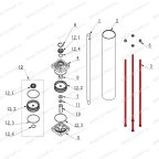  Болт-шпилька цилиндра зажима V524, V624 мни (0)