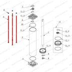  Болт-шпилька цилиндра зажима V526, V526U мни (0)