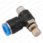  Фитинг цилиндра монтажной колонны цанговый угловой с регулировочным винтом 1/8