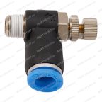  Фитинг цилиндра монтажной колонны цанговый угловой с регулировочным винтом 1/8