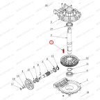 Плоский ключ червячного вала поворотного стола V521, V524, V526, V526U, V624, V626, V626IT, V730 фото