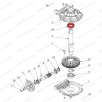  Подшипник червячного вала верхний V521, V524, V526, V526U, V624, V626, V626IT, V730 мни (5)