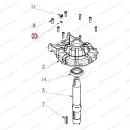  Кольцо болта корпуса редуктора 13.2×2.65 V521, V524, V526, V526U, V624, V626, V626IT, V730 мни (0)