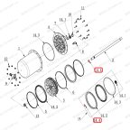  Кольцо штока цилиндра отжима 15.5×2.65 V521, V524, V526, V526U, V624, V626, V626IT, V730 мни (0)