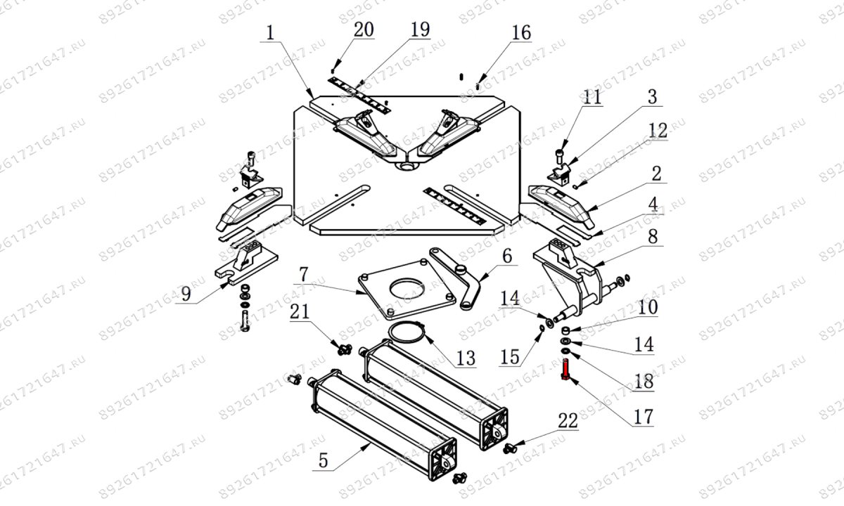  Болт стойки зажимного кулачка большой V626, V626IT (0)