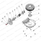 Болт шкива редуктора M8×25 V521, V524, V526, V526U, V624, V626, V626IT, V730 фото