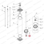 Шестигранная гайка со стопорным кольцом V521, V526, V526U, V624, V626, V626IT, V730 фото