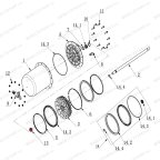  Гайка штока цилиндра отжима V521, V524, V526, V526U, V624, V626, V626IT, V730 мни (0)