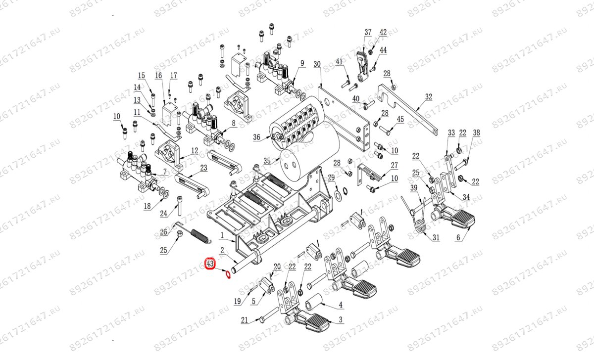  Стопорное кольцо штока педального узла V521, V624, V626, V626IT, V730 (0)