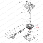 Стопорное кольцо червячного вала поворотного стола V521, V524, V526, V526U, V624, V626, V626IT, V730 фото