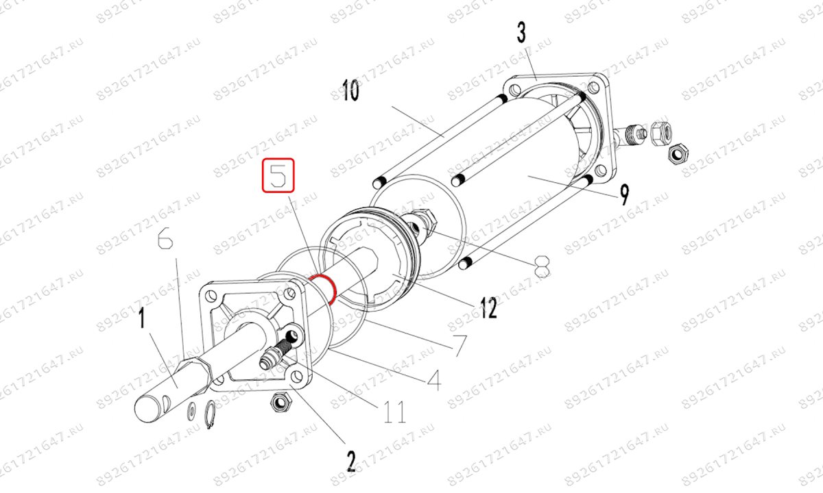  Манжета штока цилиндра зажима 20×2.65 V324, V426, V426R (0)