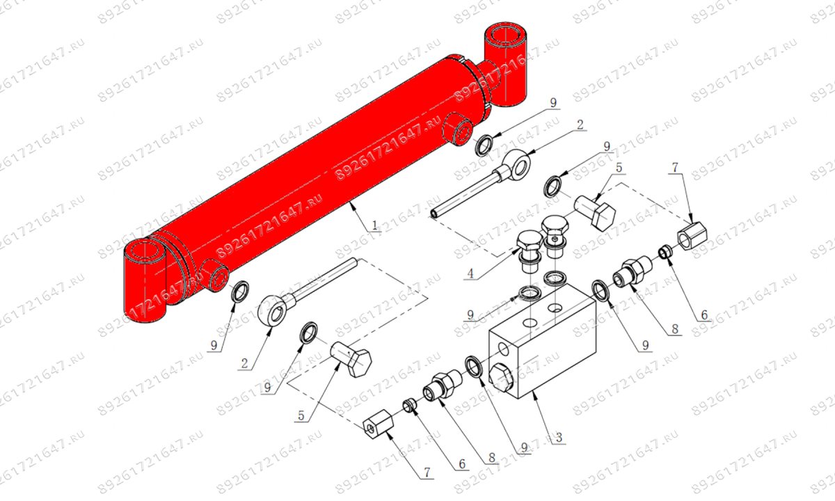 Гидроцилиндр вертикальный V-26 (0)