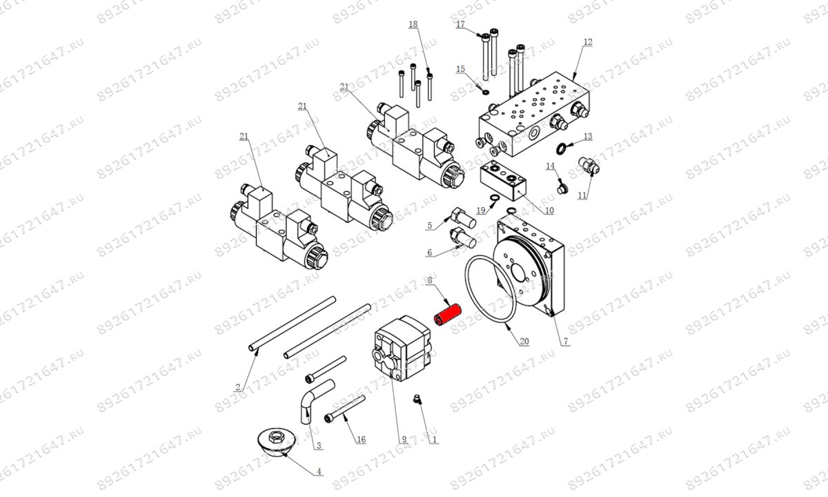  Муфта насоса гидравлической помпы V-26, V-57, V-57A (0)