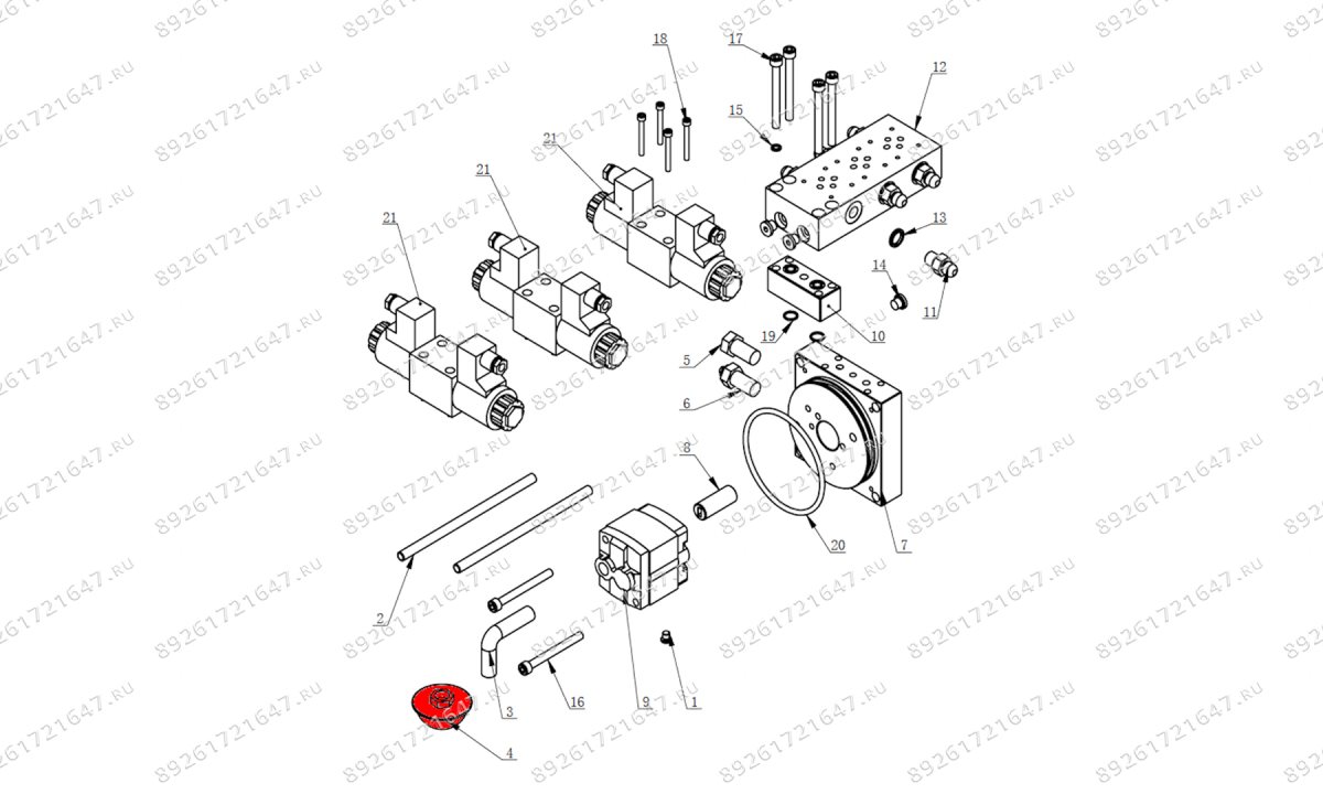  Фильтр гидравлической помпы V-26, V-57, V-57A (0)