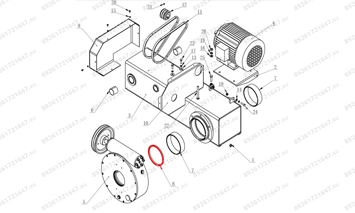  Кольцо уплотнительное 130×145×9 V-57, V-57A (0)