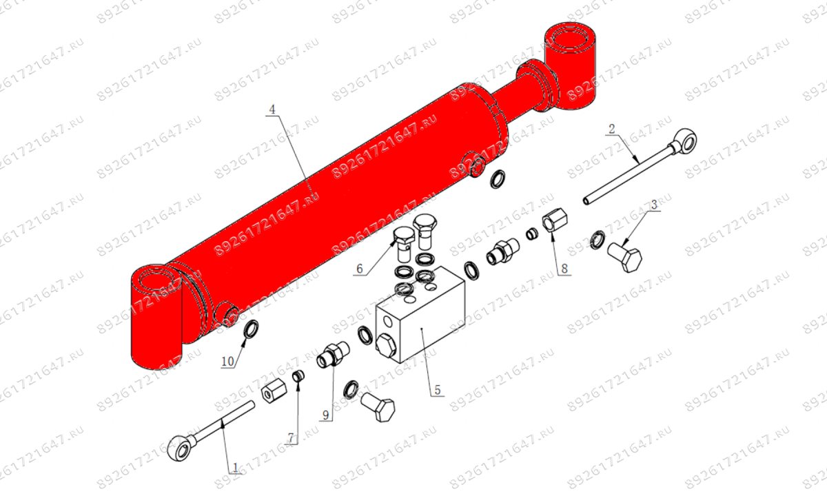  Гидроцилиндр вертикальный V-57, V-57A (0)