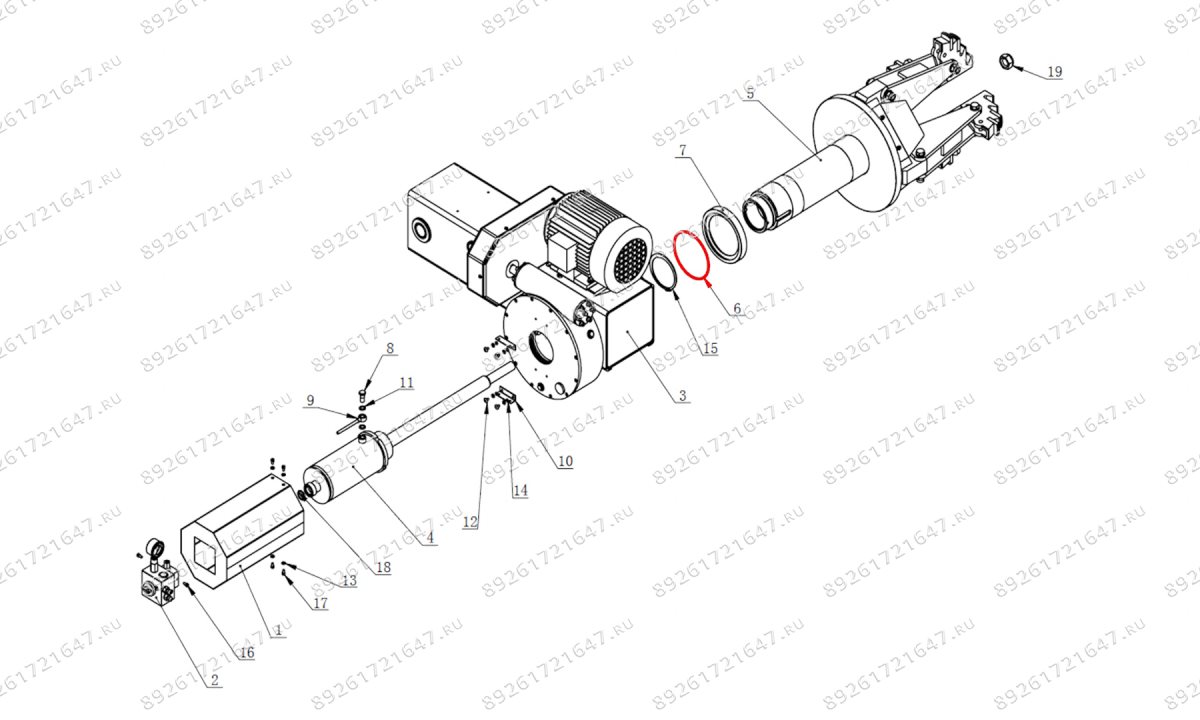  Кольцо уплотнительное основного вала зажимного устройства V-57 (0)