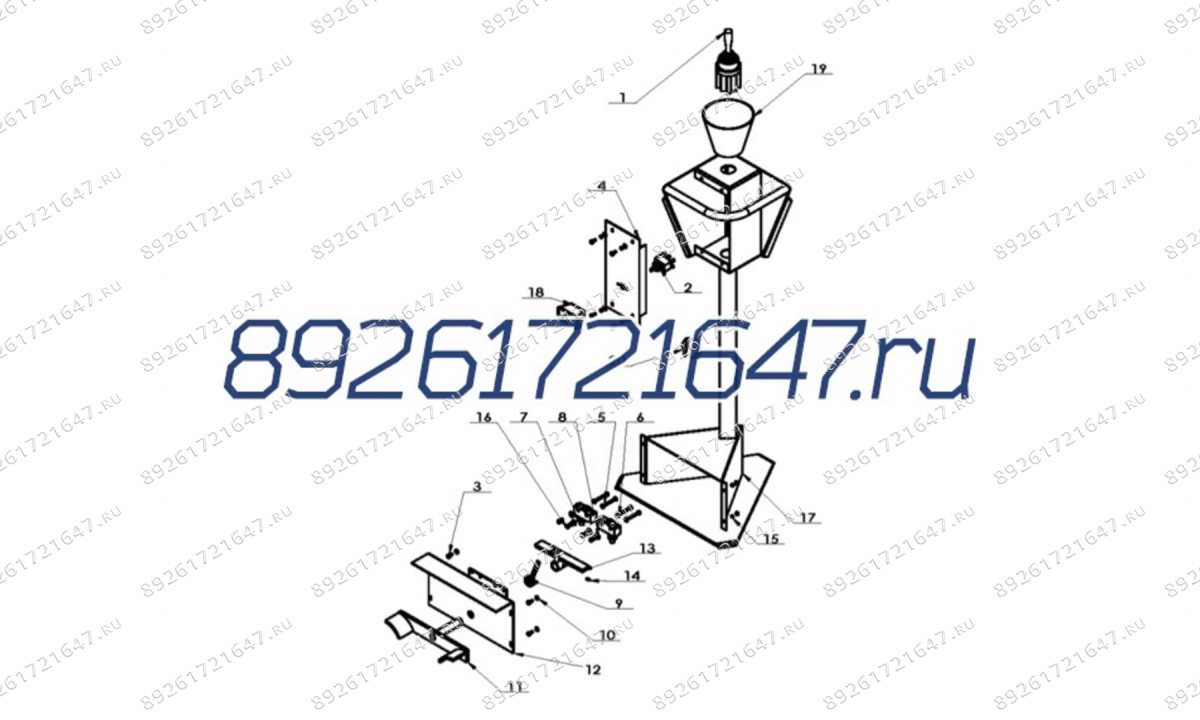  Выключатель поворотный ON- OFF-ON (0)