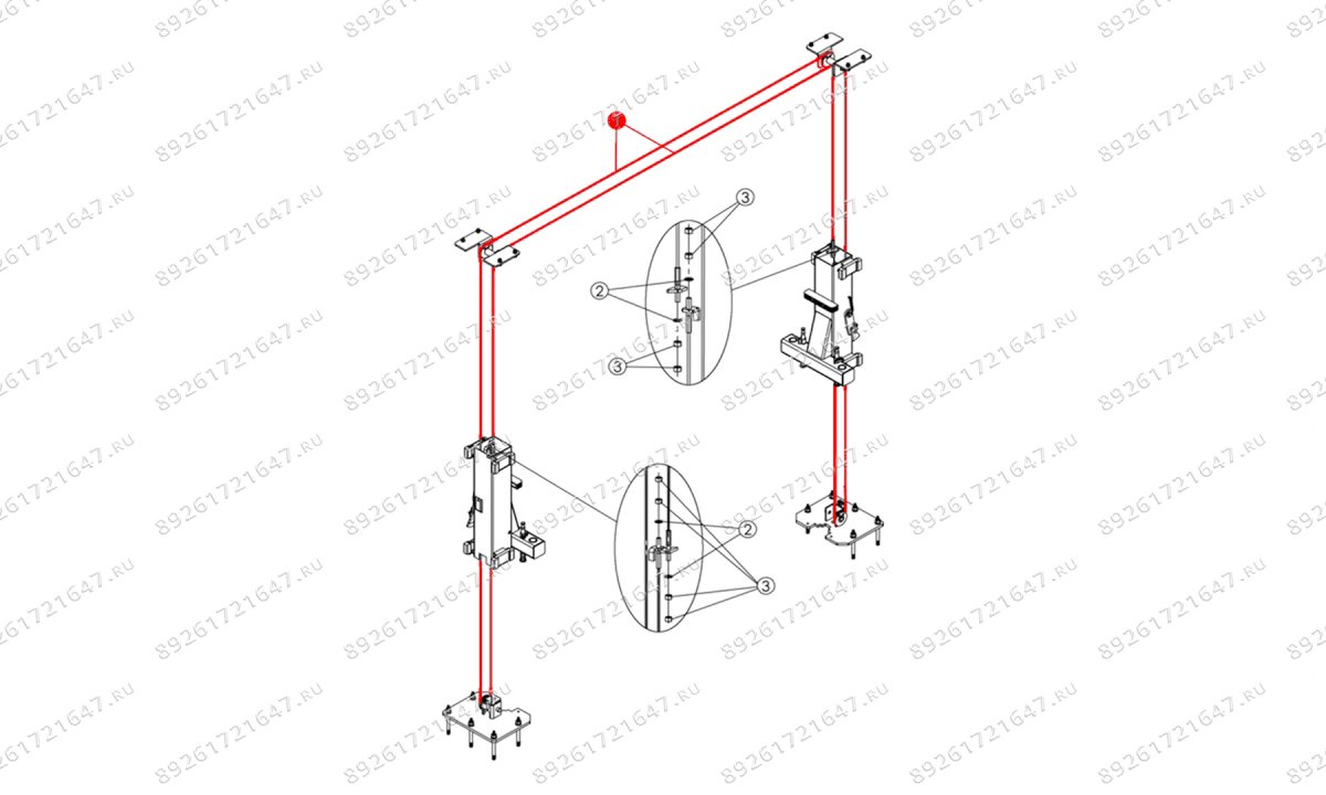  Трос синхронизации 8×10250 V2-4L, V2-4LH, V2-4LB (0)